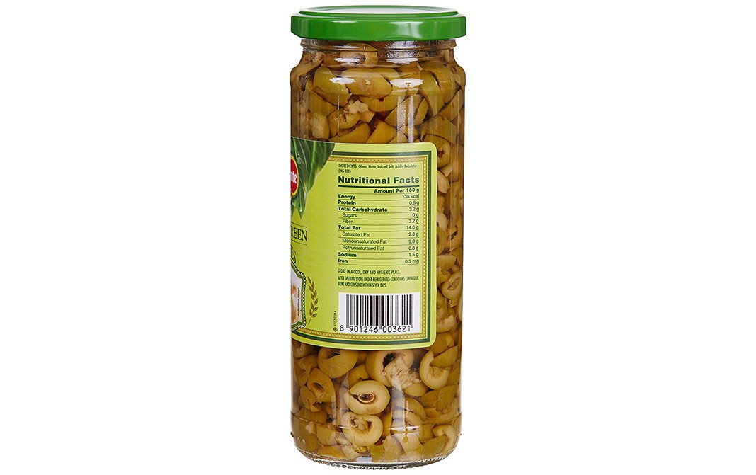 Del Monte Sliced Green Olives   Glass Jar  450 grams
